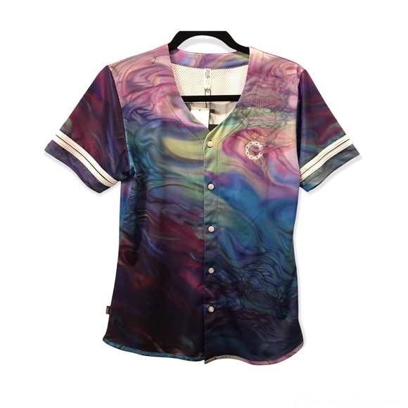 Crooks & Castles Euphoria Mesh Baseball Jersey Small - Picture 10 of 11